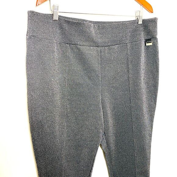 Jaclyn Smith Metallic Sparkly Skinny Stretch Dress Pants Holiday Chic Look XXL - Picture 3 of 6